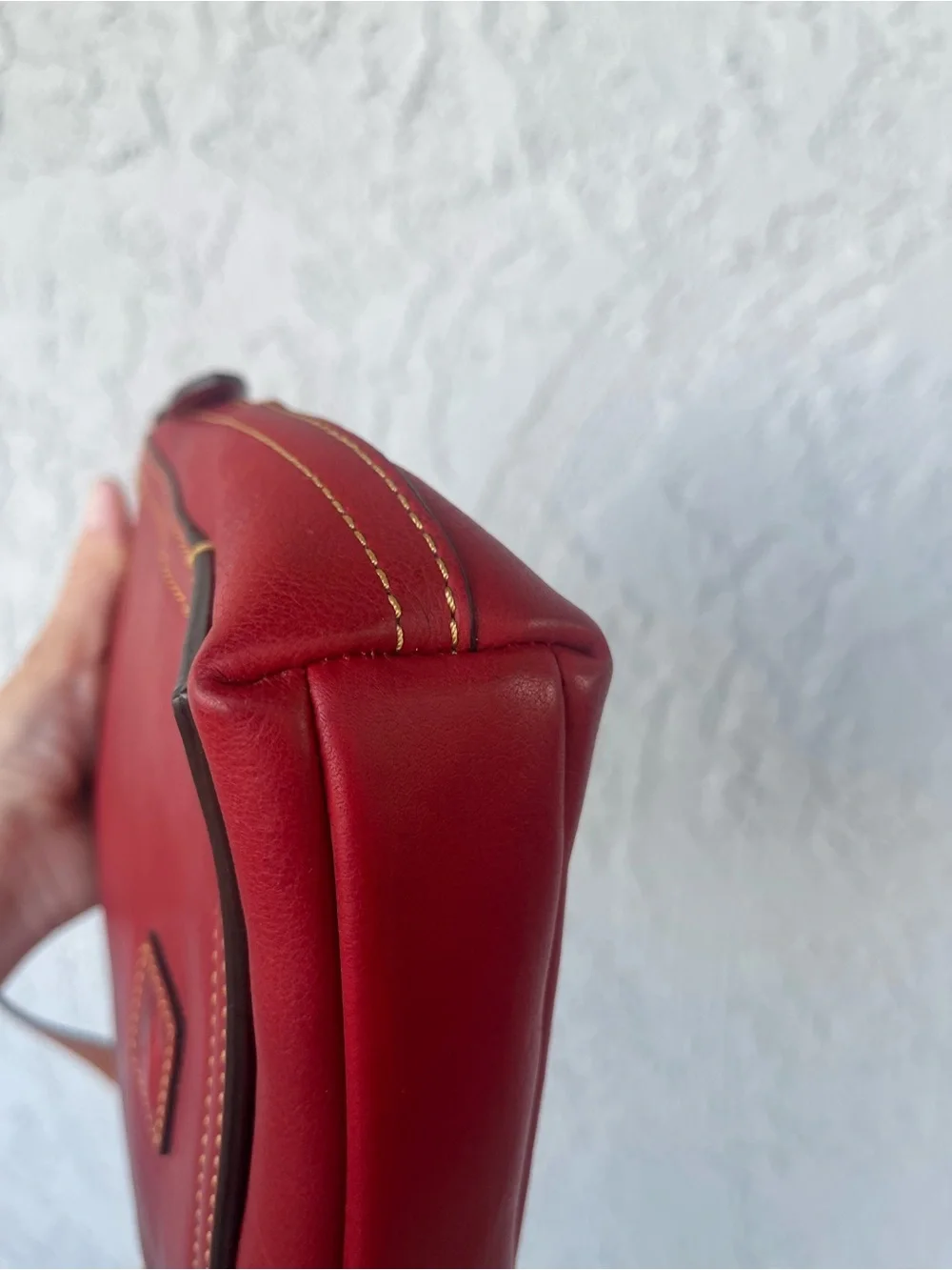 Dooney & Bourke Red Leather Tassel Shoulder Bag
